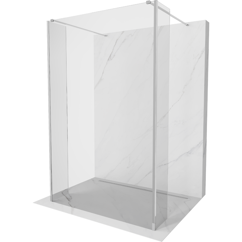 Mexen Kioto perete de duş liber 120 x 30 x 30 cm, transparent, crom - 800-120-030-222-01-00-030