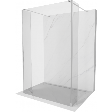 Mexen Kioto perete de duş liber 120 x 30 x 30 cm, transparent, crom - 800-120-030-222-01-00-030