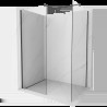 Mexen Kioto perete de duș Walk-in 145 x 80 cm, transparent, negru - 800-145-202-70-00-080