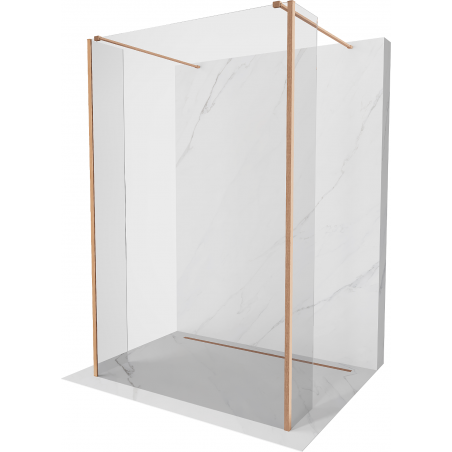 Mexen Kioto paravan de duş independent 150 x 30 x 30 cm, transparent, cupru periat - 800-150-030-222-65-00-030