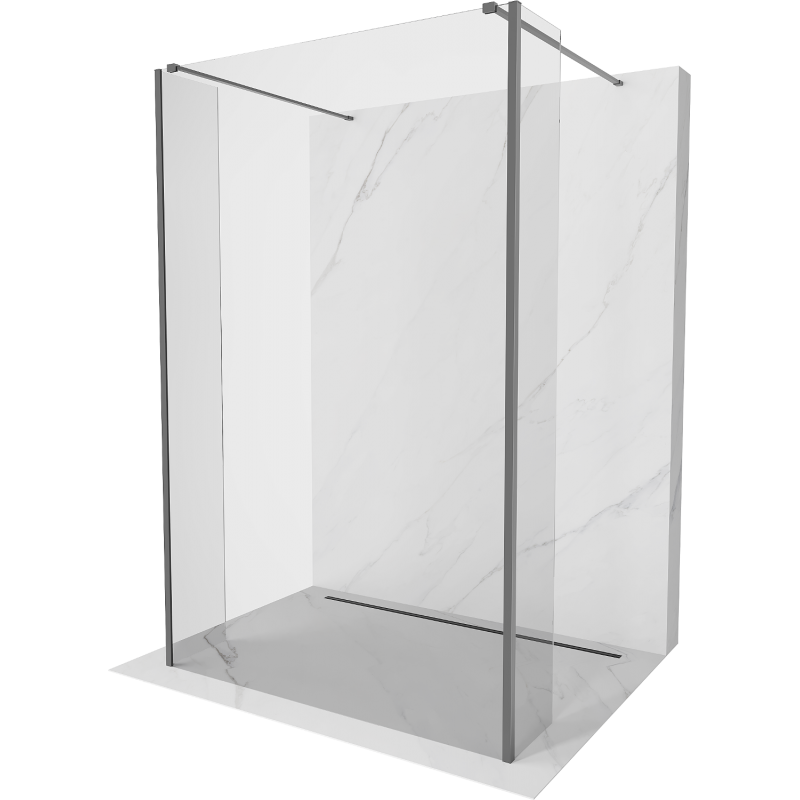 Mexen Kioto paravan de duş freestanding 105 x 30 x 30 cm, transparent, gun metal - 800-105-030-222-95-00-030