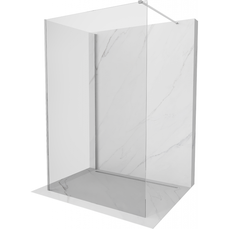 Mexen Kioto perete de duș Walk-in 120 x 75 cm, transparent, crom - 800-120-212-01-00-075