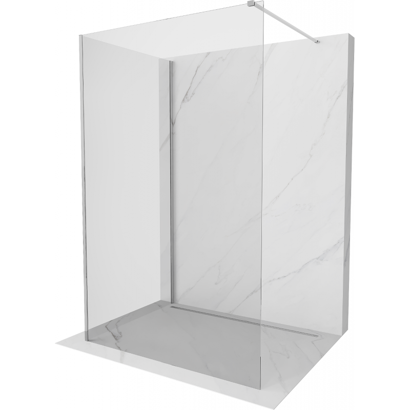 Mexen Kioto perete de duș Walk-in 140 x 75 cm, transparent, crom - 800-140-212-01-00-075