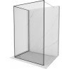 Mexen Kioto perete de duș Walk-in 100 x 100 cm, model negru, crom - 800-100-212-01-70-100