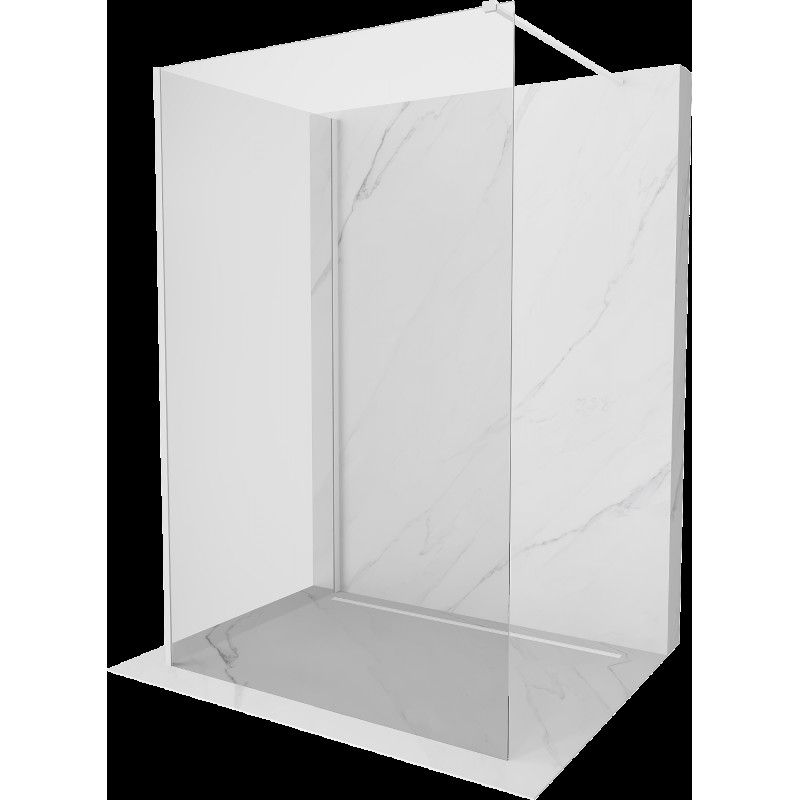 Mexen Kioto perete duș Walk-in 125 x 70 cm, transparent, alb - 800-125-212-20-00-070