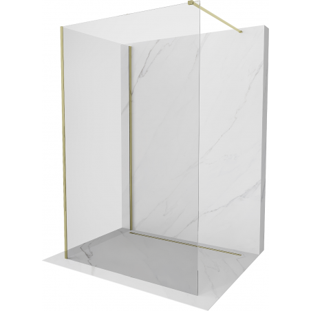 Mexen Kioto perete de duș Walk-in 100 x 85 cm, transparent, aurie - 800-100-212-50-00-085