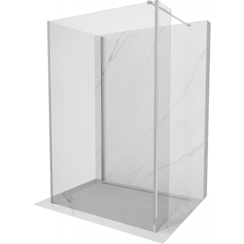 Mexen Kioto panou duş Walk-in 90 x 70 x 30 cm, transparent, crom - 800-090-070-221-01-00-030