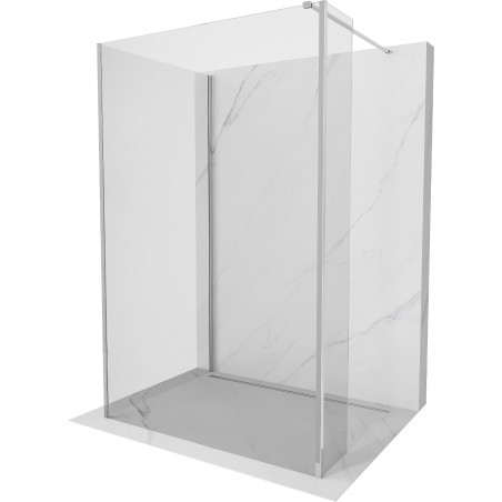 Mexen Kioto perete de duș Walk-in 120 x 70 x 30 cm, transparent, crom - 800-120-070-221-01-00-030