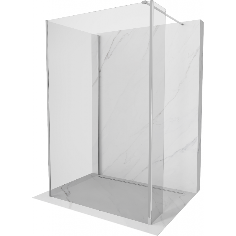 Mexen Kioto perete pentru duş Walk-in 130 x 85 x 30 cm, transparent, crom - 800-130-085-221-01-00-030