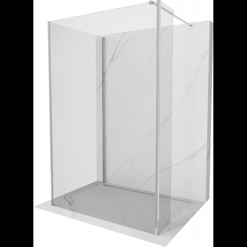 Mexen Kioto panou de duş Walk-in 140 x 85 x 30 cm, transparent, crom - 800-140-085-221-01-00-030