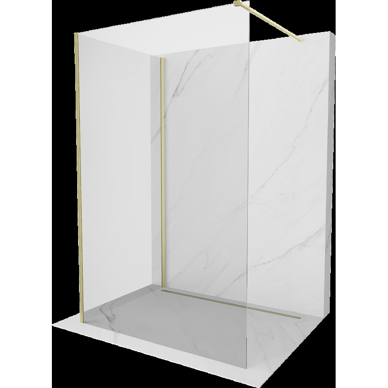 Mexen Kioto paravan de duș Walk-in 130 x 95 cm, transparent, finisaj aurit periat - 800-130-212-55-00-095