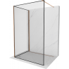 Mexen Kioto panou de duș Walk-in 120 x 70 cm, model negru, aur roz - 800-120-212-60-70-070