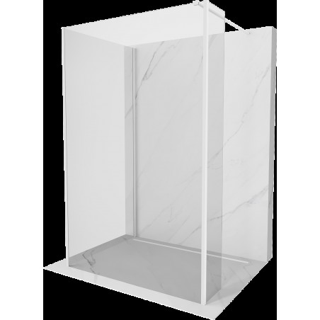 Mexen Kioto panou de duș Walk-in 90 x 70 x 30 cm, transparent, alb - 800-090-070-221-20-00-030