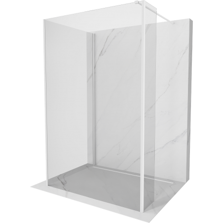 Mexen Kioto paravan de duș Walk-in 120 x 95 x 30 cm, transparent, alb - 800-120-095-221-20-00-030