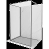 Mexen Kioto perete duș Walk-in 130 x 80 cm, model negru, gri mat - 800-130-212-66-70-080