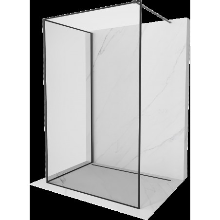 Mexen Kioto perete de duș Walk-in 140 x 80 cm, model negru, gri armat - 800-140-212-66-70-080