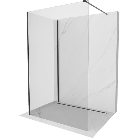 Mexen Kioto perete de duș Walk-in 130 x 80 cm, transparent, negru - 800-130-212-70-00-080