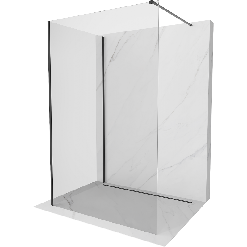 Mexen Kioto paravan de duș Walk-in 140 x 85 cm, transparent, negru - 800-140-212-70-00-085