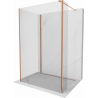 Mexen Kioto perete de duș Walk-in 120 x 70 x 30 cm, transparent, aur roz - 800-120-070-221-60-00-030