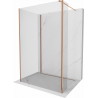 Mexen Kioto perete de duș Walk-in 125 x 70 x 30 cm, transparent, aur roz - 800-125-070-221-60-00-030