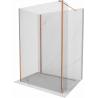 Mexen Kioto perete de duș Walk-in 100 x 80 x 30 cm, transparent, aur roz - 800-100-080-221-60-00-030