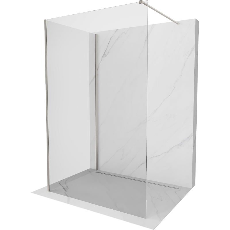 Mexen Kioto perete Walk-in 110 x 75 cm, transparent, nichel periat - 800-110-212-97-00-075