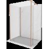 Mexen Kioto perete de duș Walk-in 135 x 70 x 30 cm, transparent, cupru periat - 800-135-070-221-65-00-030