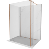 Mexen Kioto perete de duș Walk-in 120 x 90 x 30 cm, transparent, bronz periat - 800-120-090-221-65-00-030