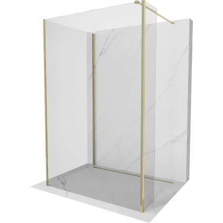 Mexen Kioto perete duș Walk-in 90 x 90 x 30 cm, transparent, aurie - 800-090-090-221-50-00-030