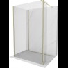 Mexen Kioto perete de duș Walk-in 110 x 100 x 30 cm, transparent, aurie - 800-110-100-221-50-00-030