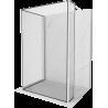 Mexen Kioto perete duş Walk-in 120 x 70 x 30 cm, model negru, alb - 800-120-070-221-20-70-030