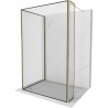 Kioto perete de duș Walk-in 90 x 80 x 30 cm, model negru, auriu - 800-090-080-221-50-70-030