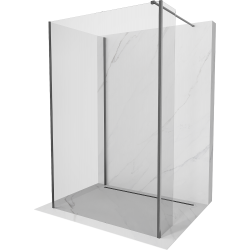 Mexen Kioto paravan de duş Walk-in 125 x 70 x 30 cm, transparent, gri armat - 800-125-070-221-66-00-030