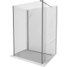 Mexen Kioto perete de duș Walk-in 140 x 75 x 30 cm, transparent, gri armat - 800-140-075-221-66-00-030