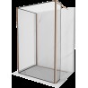 Mexen Kioto perete de duș Walk-in 100 x 70 x 30 cm, model negru, cupru periat - 800-100-070-221-65-70-030