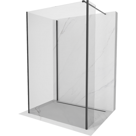 Mexen Kioto panou de duş Walk-in 100 x 80 x 30 cm, transparent, negru - 800-100-080-221-70-00-030