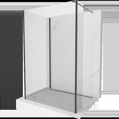 Mexen Kioto perete de duș Walk-in 130 x 100 x 40 cm, transparent, negru - 800-130-100-221-70-00-040