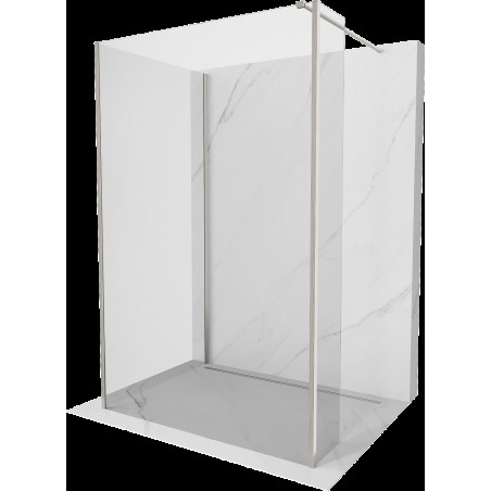 Mexen Kioto perete de duș Walk-in 100 x 75 x 30 cm, transparent, nichel periat - 800-100-075-221-97-00-030