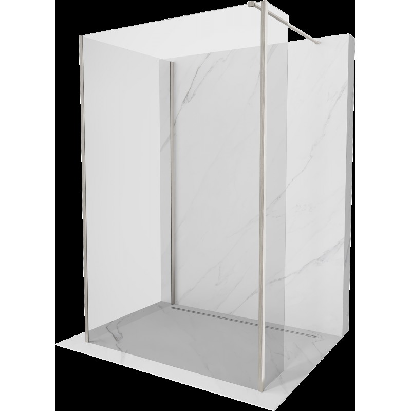 Mexen Kioto perete duș Walk-in 110 x 85 x 30 cm, transparent, nichel periat - 800-110-085-221-97-00-030