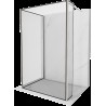 Mexen Kioto panou de duș Walk-in 90 x 70 x 30 cm, model negru, nichel periat - 800-090-070-221-97-70-030