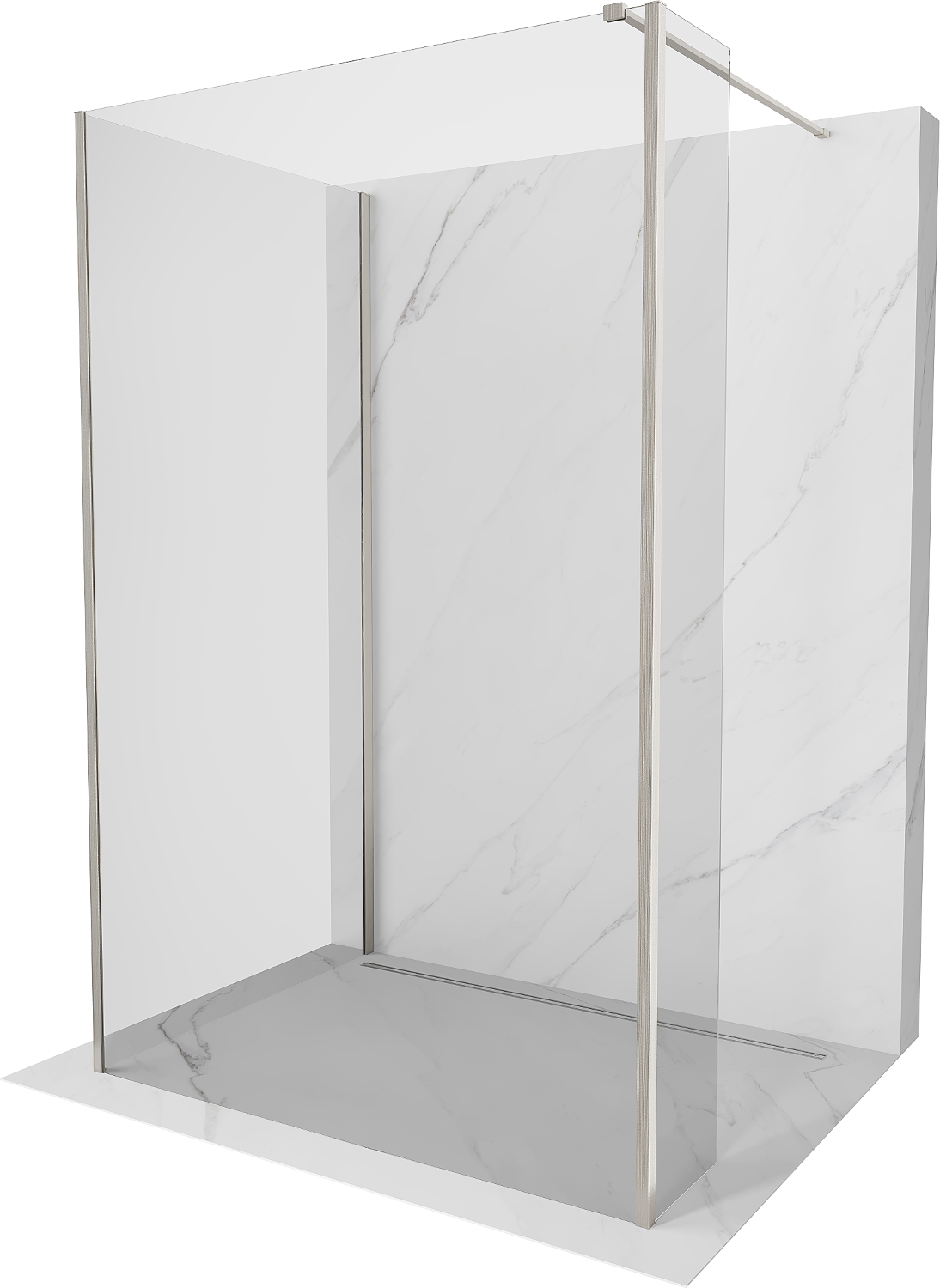 Mexen Kioto zid prăjitor Walk-in 110 x 70 x 40 cm, transparent, nichel periat - 800-110-070-221-97-00-040