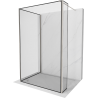 Mexen Kioto paravan de duş Walk-in 90 x 90 x 40 cm, model negru, nichel periat - 800-090-090-221-97-70-040