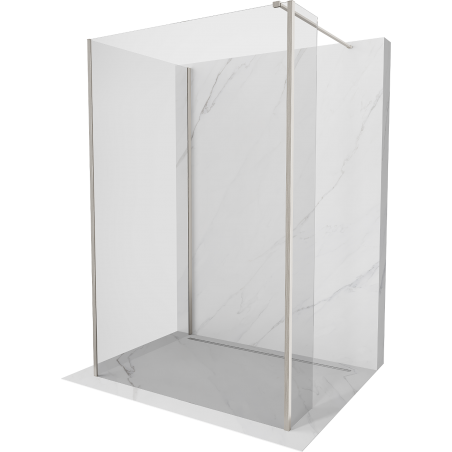 Mexen Kioto perete de dus Walk-in 125 x 95 x 40 cm, transparent, nichel periat - 800-125-095-221-97-00-040