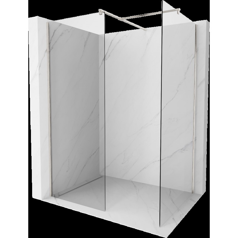 Mexen Kioto perete walk-in 95 x 80 cm, transparent, nichel periat - 800-095-202-97-00-080