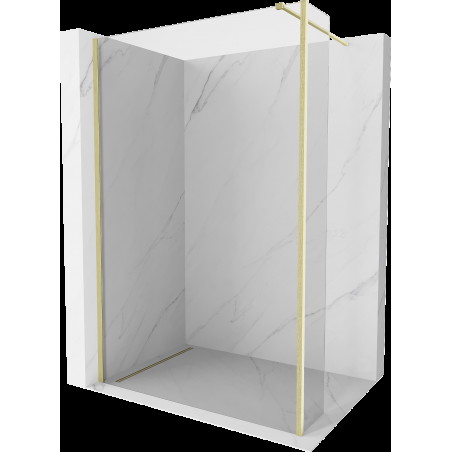 Mexen Kioto perete de duș Walk-in 115 x 30 cm, transparent, aurit periat - 800-115-212-55-00-030