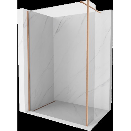 Mexen Kioto perete de duş Walk-in 105 x 30 cm, transparent, cupru periat - 800-105-212-65-00-030