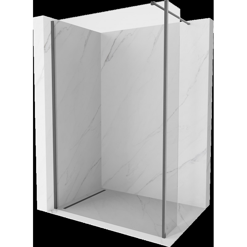 Mexen Kioto perete de duș Walk-in 145 x 30 cm, transparent, gri armat - 800-145-212-66-00-030