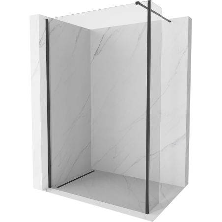 Mexen Kioto perete dus Walk-in 90 x 30 cm, transparent, negru - 800-090-212-70-00-030