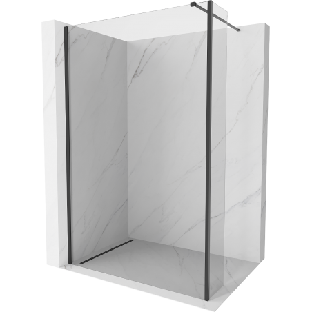 Mexen Kioto perete duș Walk-in 110 x 30 cm, transparent, negru - 800-110-212-70-00-030