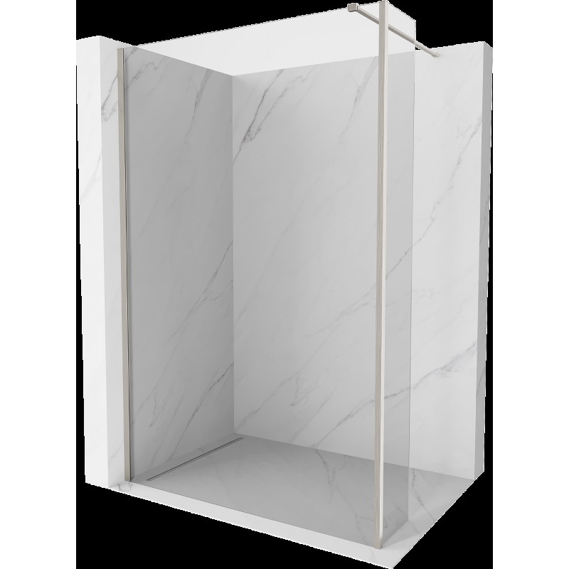 Mexen Kioto panou de duş Walk-in 95 x 30 cm, transparent, nichel periat - 800-095-212-97-00-030